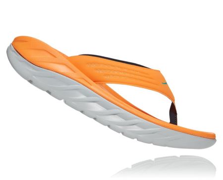 Hoka ORA Recovery Flip 2 - Sandale Barbati Portocalii | RO-RCQSwG4